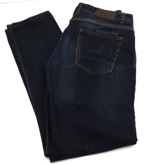 Zara Man Jeans Size 34x34 Dark Wash Relaxed Straight Leg Denim - Picture 3 of 5